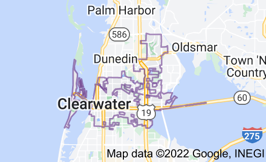 Map of Clearwater